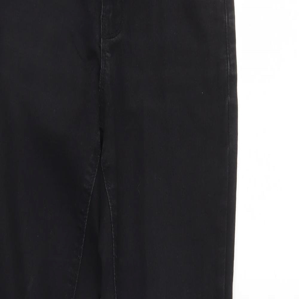 Dorothy Perkins Womens Black  Denim Tapered Jeans Size 8 L29 in