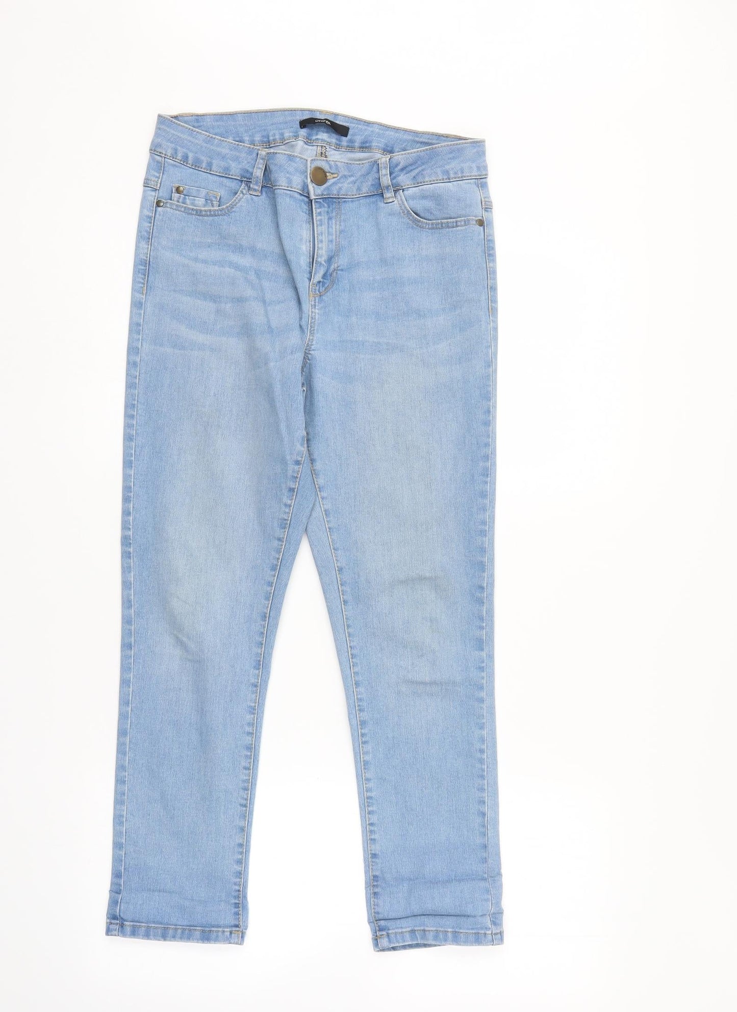 George Womens Blue  Denim Straight Jeans Size 10 L26 in