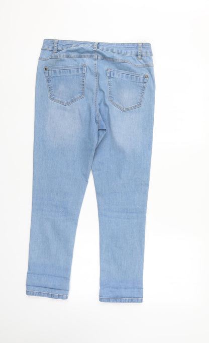 George Womens Blue  Denim Straight Jeans Size 10 L26 in