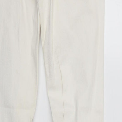 Quiz Womens White  Denim Straight Jeans Size 10 L31 in