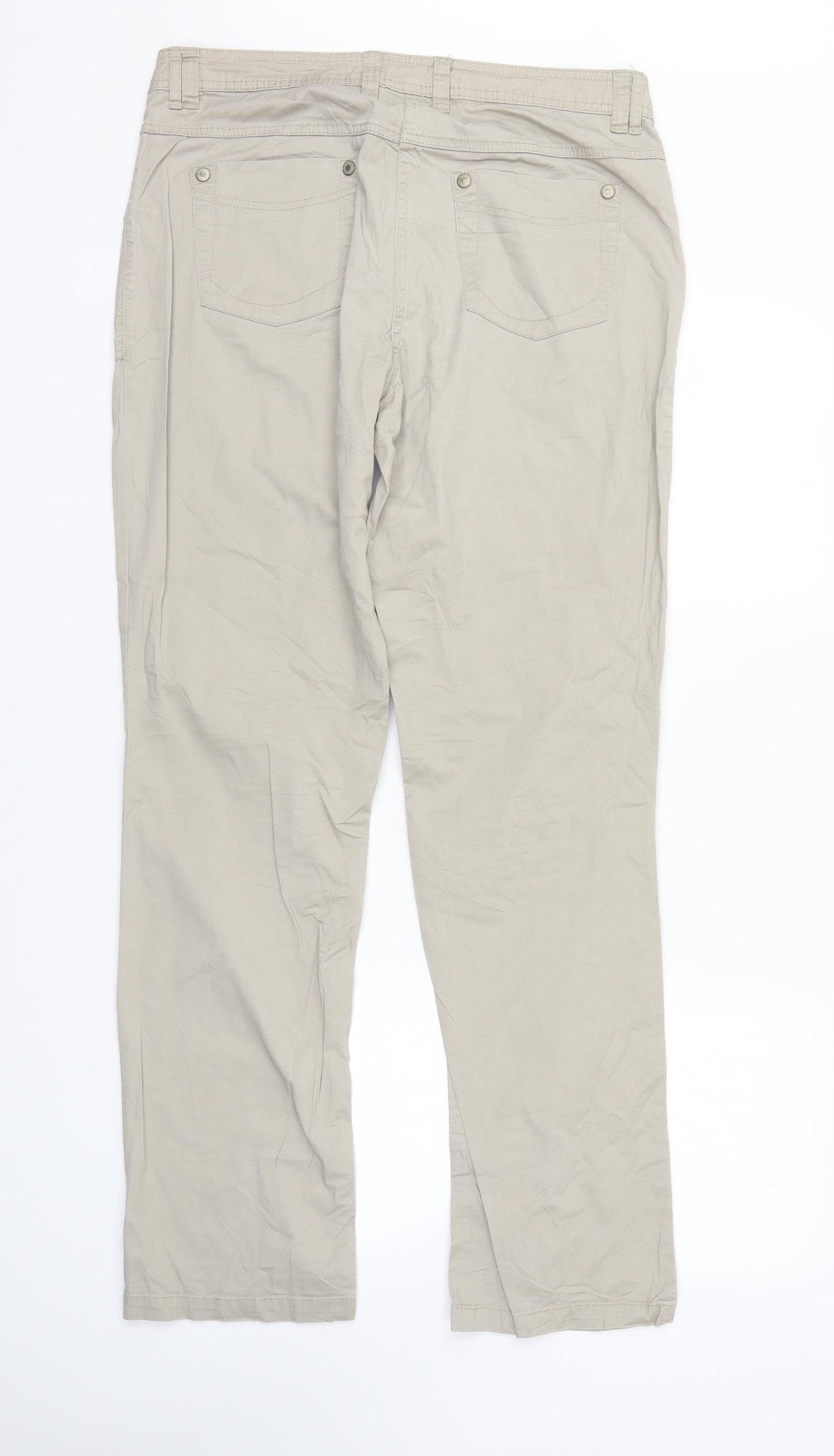 Womens UK Size 14 Cecilia Classics Regular Fit Straight Ivory Jeans