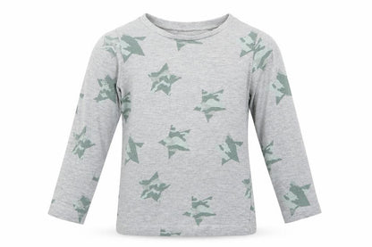 George Boys Grey Solid   Pyjama Top Size 4-5 Years  - Stars