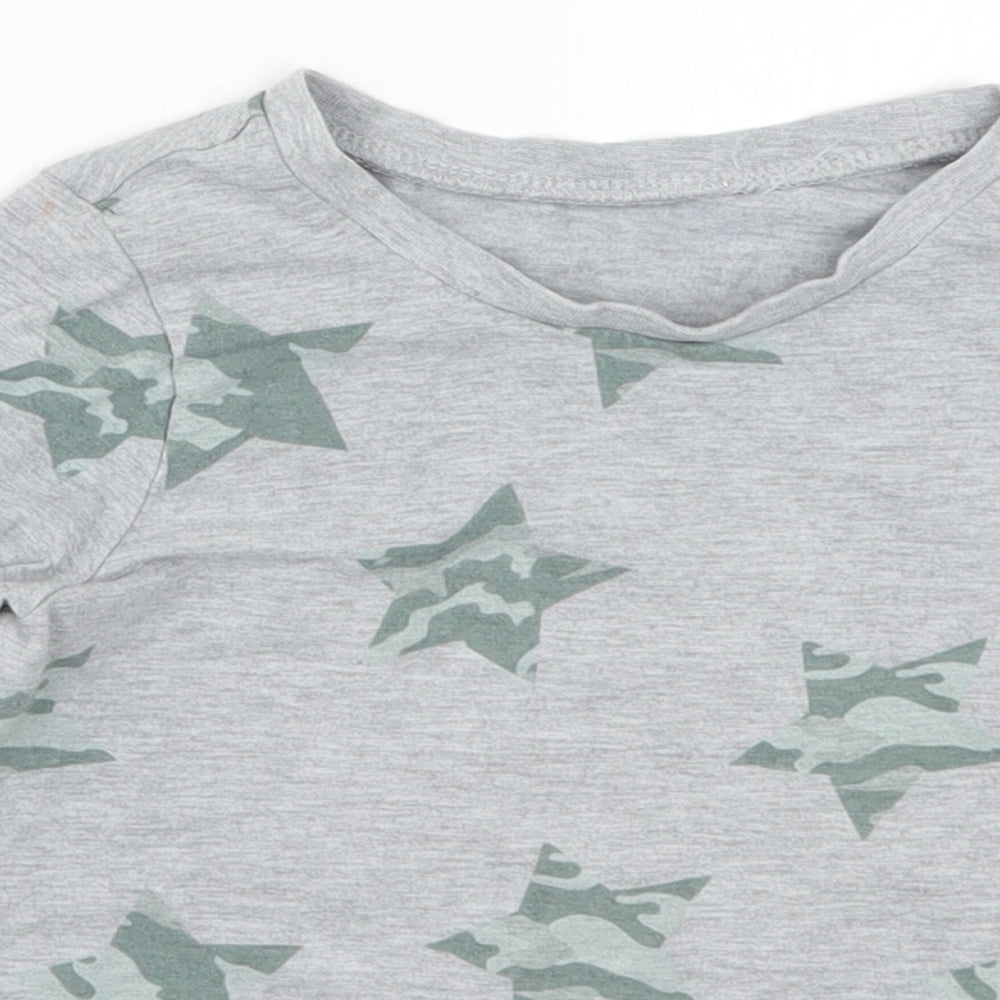 George Boys Grey Solid   Pyjama Top Size 4-5 Years  - Stars
