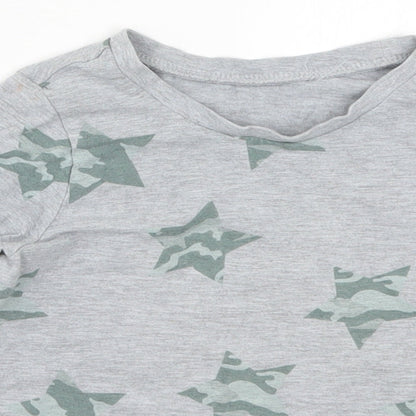 George Boys Grey Solid   Pyjama Top Size 4-5 Years  - Stars