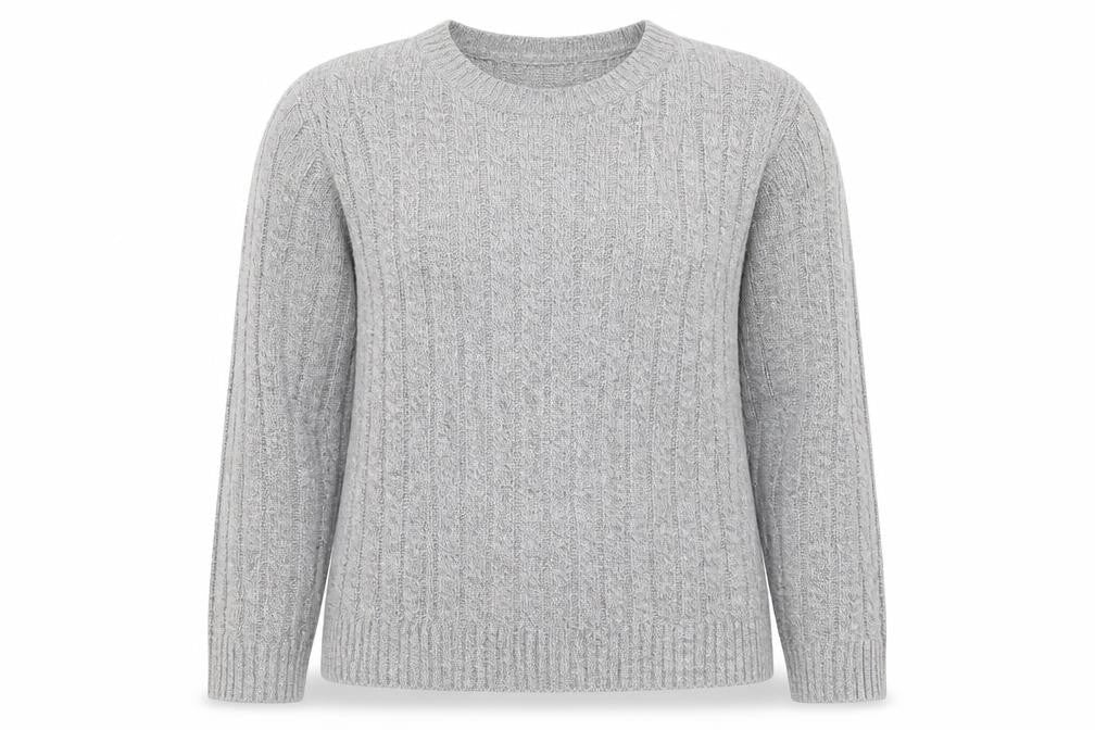 Womens UK Size M CHIC Grey Pullover Jumper