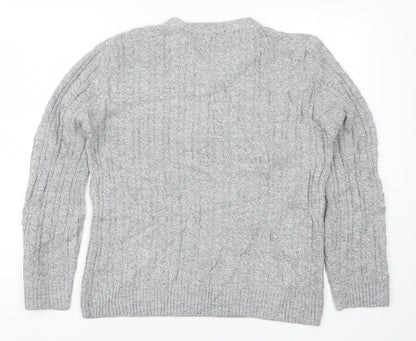 Womens UK Size M CHIC Grey Pullover Jumper