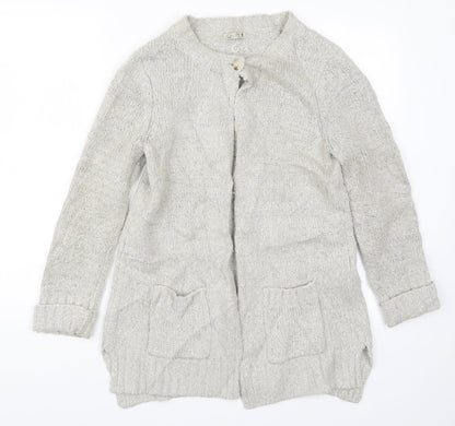 Womens UK Size 10 M&Co Beige Cardigan Jumper