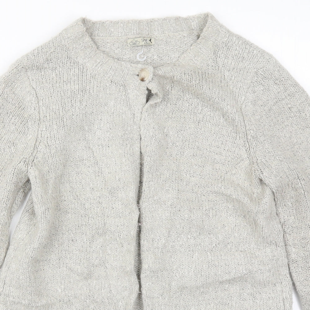 Womens UK Size 10 M&Co Beige Cardigan Jumper