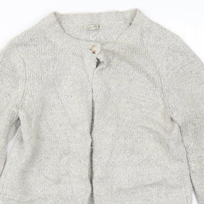 Womens UK Size 10 M&Co Beige Cardigan Jumper