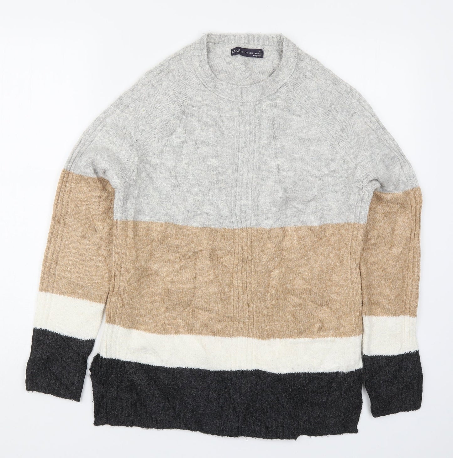 Womens UK Size XS Marks and Spencer Beige Pullover Jumper