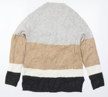 Womens UK Size XS Marks and Spencer Beige Pullover Jumper