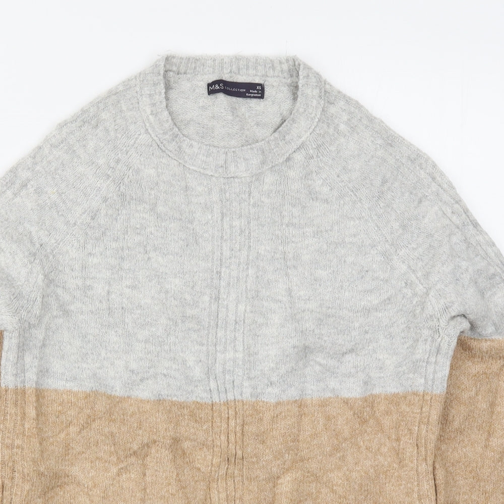 Womens UK Size XS Marks and Spencer Beige Pullover Jumper