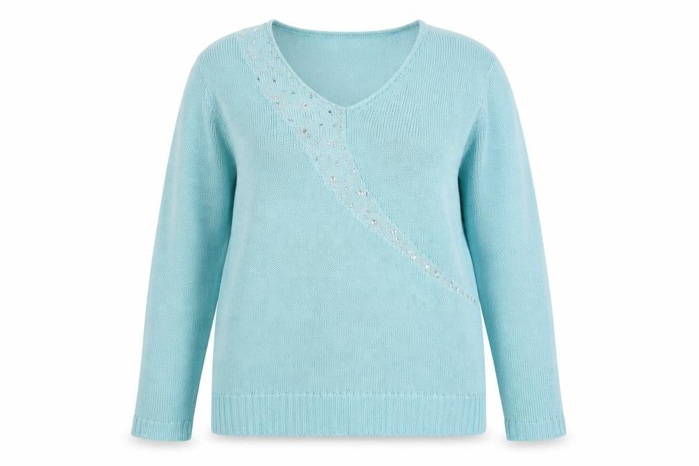 Womens UK Size 14 Damart Blue Pullover Jumper