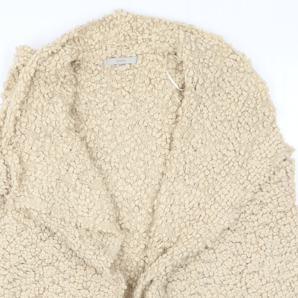 George Womens Beige  Knit Cardigan Jumper Size L