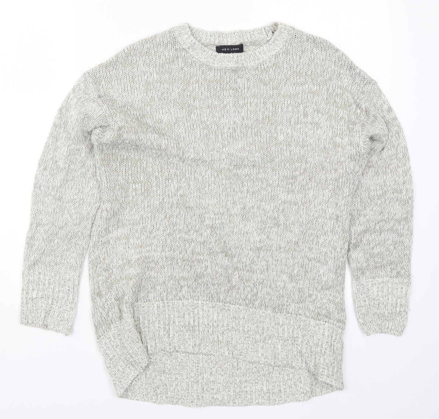 Womens UK Size S New Look Grey Pullover Jumper