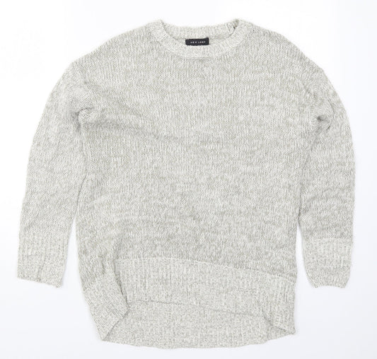 Womens UK Size S New Look Grey Pullover Jumper