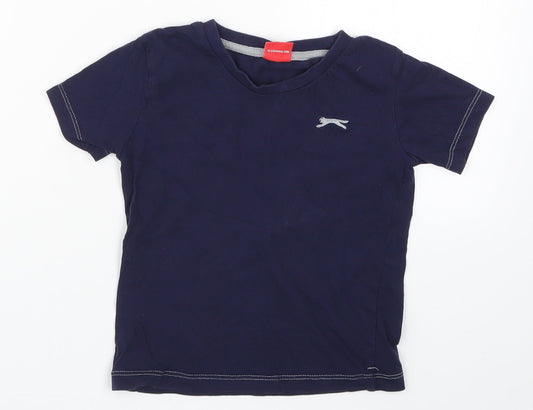 Slazenger Boys Blue   Basic T-Shirt Size 5-6 Years