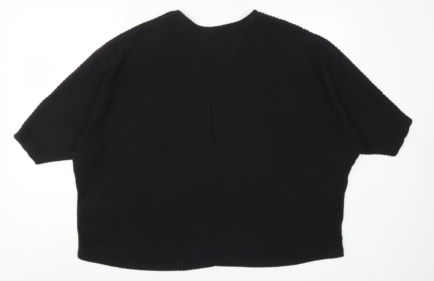 Womens UK Size M New Look Black Basic T-Shirt