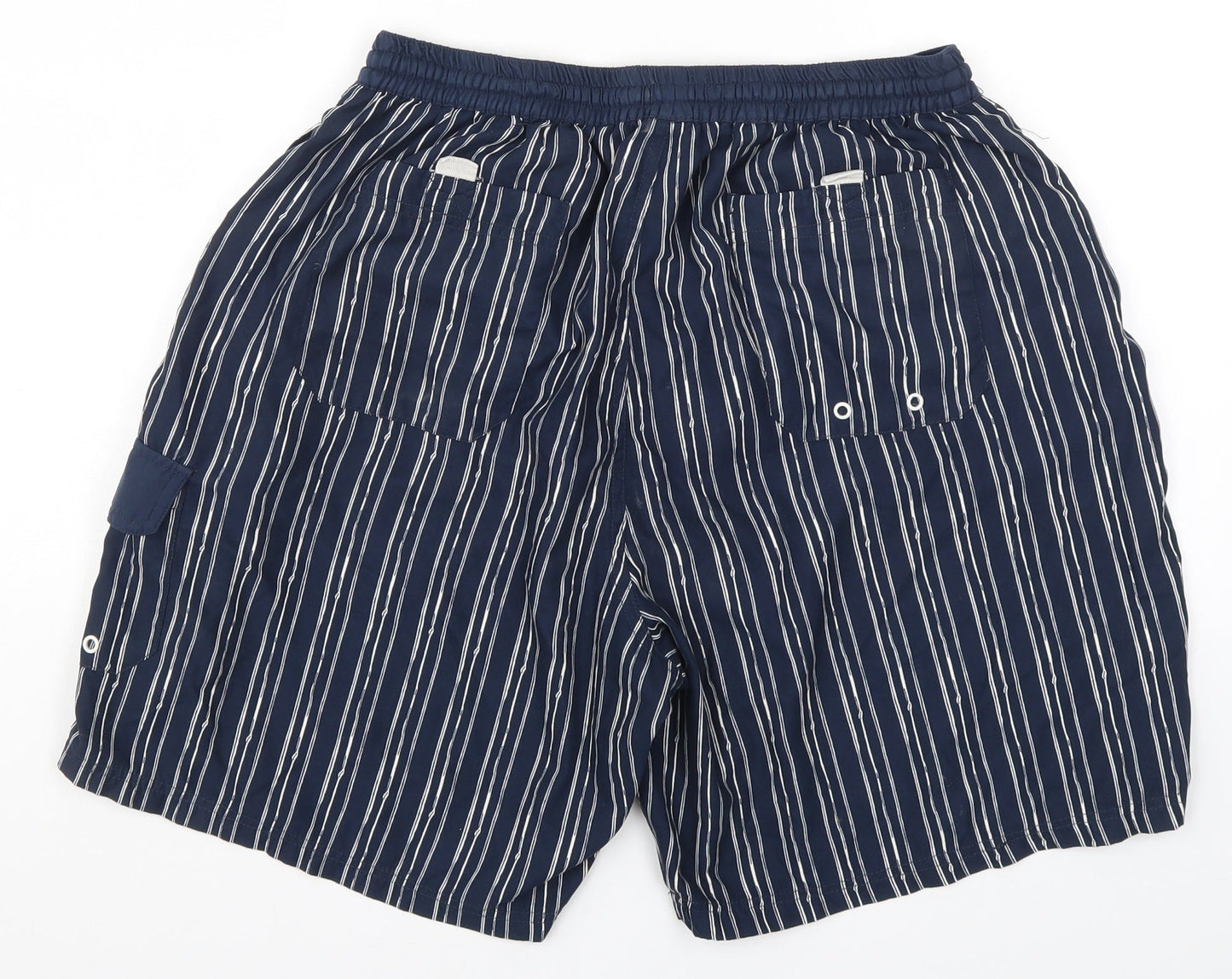 Preworn Mens Blue Striped  Athletic Shorts Size 29