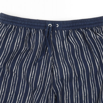Preworn Mens Blue Striped  Athletic Shorts Size 29