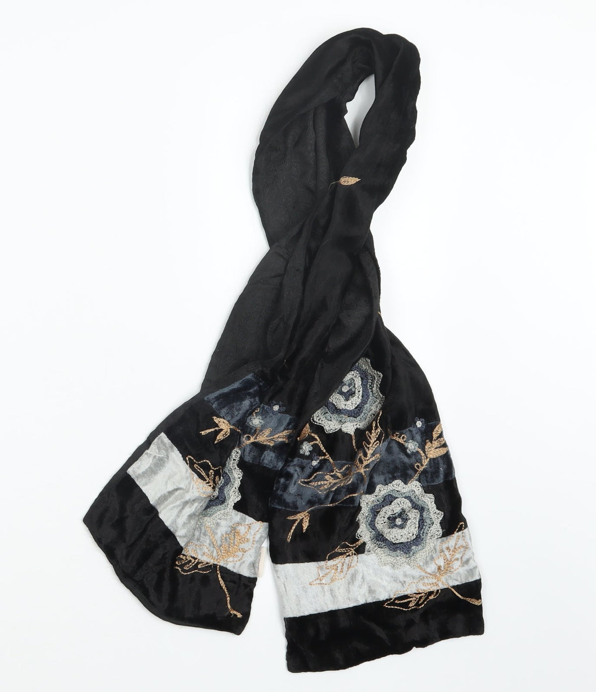 Preworn Womens Black    Scarf