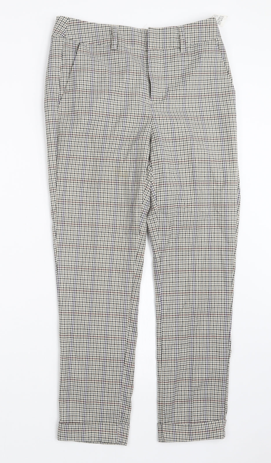 Stradivarius Womens Black Houndstooth  Trousers  Size XS L25.5 in