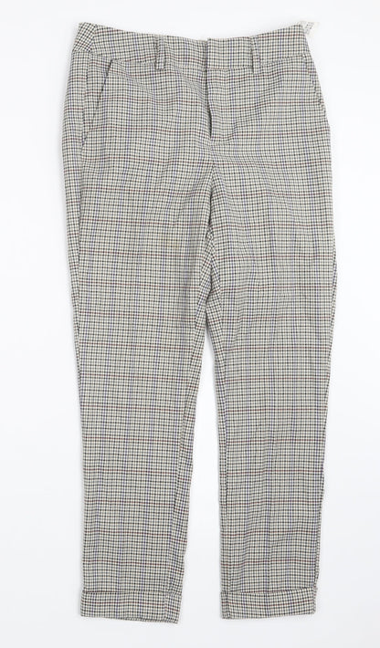 Stradivarius Womens Black Houndstooth  Trousers  Size XS L25.5 in