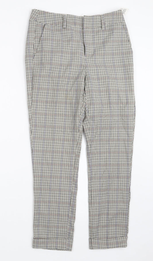 Stradivarius Womens Black Houndstooth  Trousers  Size XS L25.5 in