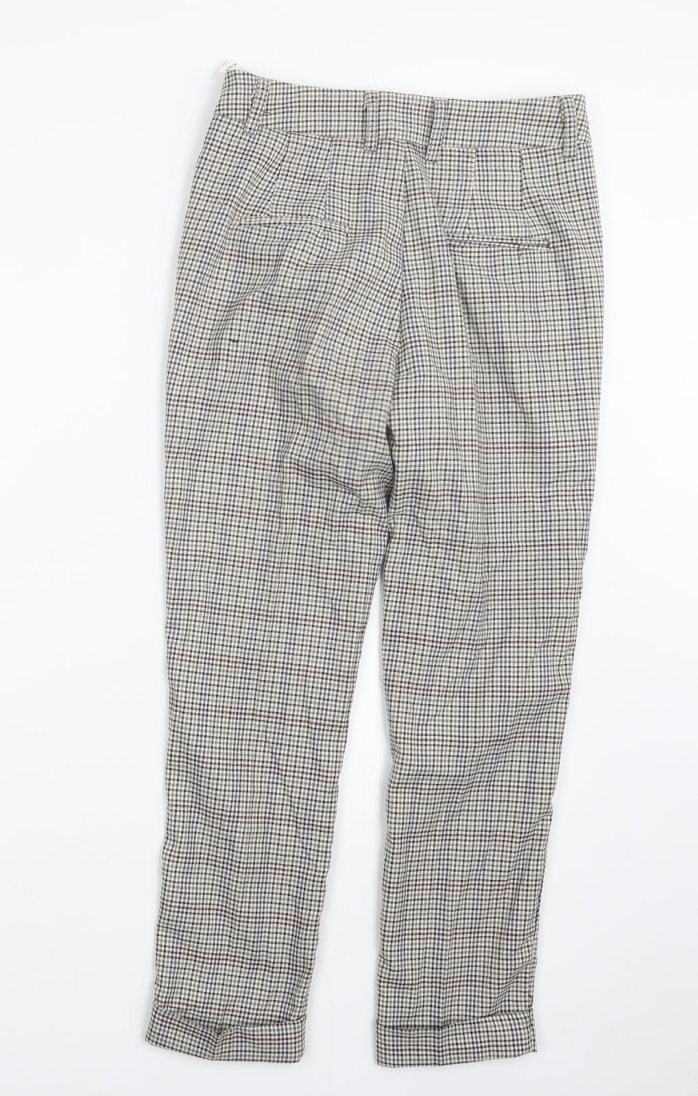 Stradivarius Womens Black Houndstooth  Trousers  Size XS L25.5 in