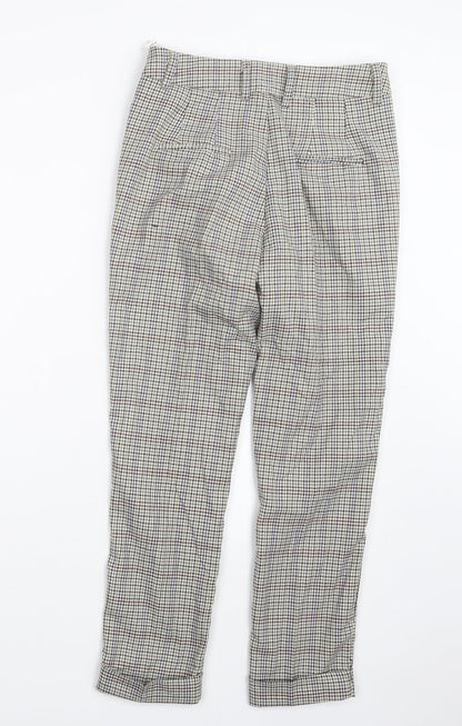 Stradivarius Womens Black Houndstooth  Trousers  Size XS L25.5 in