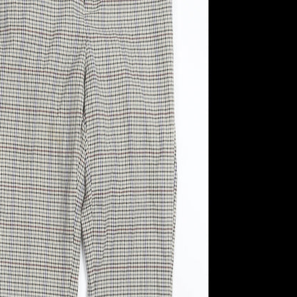 Stradivarius Womens Black Houndstooth  Trousers  Size XS L25.5 in
