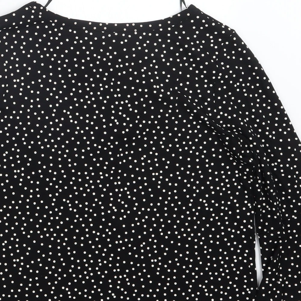 Womens UK Size 10 M&Co Black Basic Blouse
