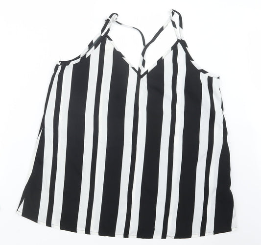 Womens UK Size 16 Be You Black Camisole Blouse