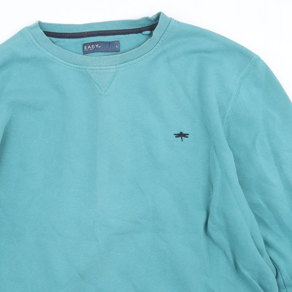 Easy Mens Blue   Pullover Jumper Size L