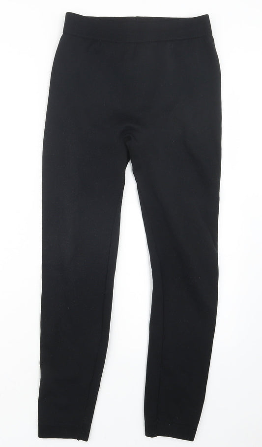 Womens UK Size 25 in Preworn Regular Fit Jogger Black Trousers