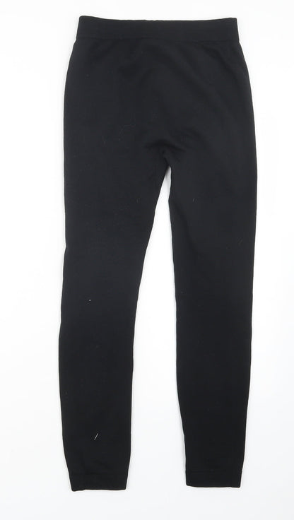 Womens UK Size 25 in Preworn Regular Fit Jogger Black Trousers