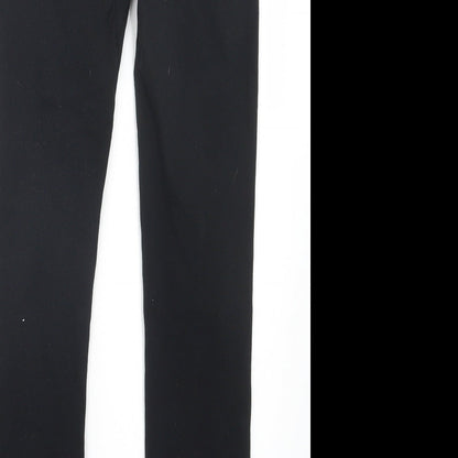 Womens UK Size 25 in Preworn Regular Fit Jogger Black Trousers