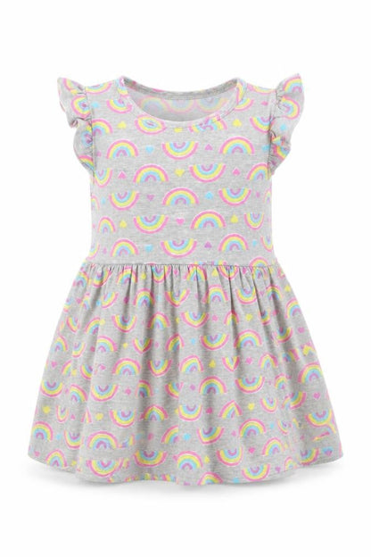 Primark Girls Grey Geometric  T-Shirt Dress  Size 18-24 Months