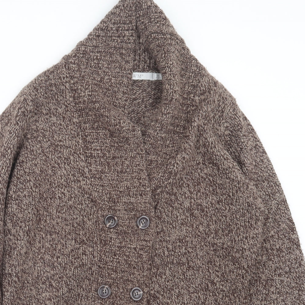 EWM Womens Beige  Knit Cape Jumper Size 14