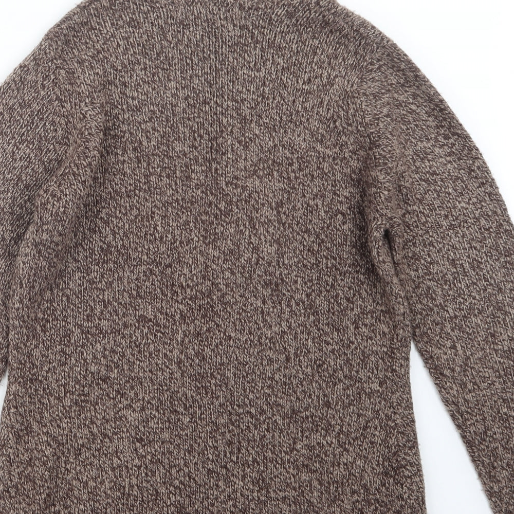 EWM Womens Beige  Knit Cape Jumper Size 14