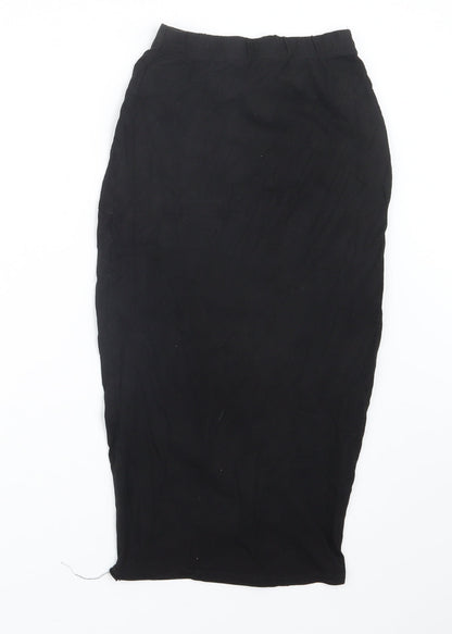 PRETTYLITTLETHING Womens Black   Straight & Pencil Skirt Size 8