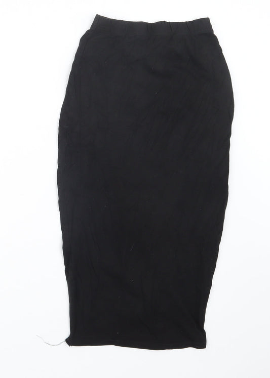 PRETTYLITTLETHING Womens Black   Straight & Pencil Skirt Size 8
