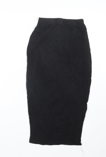 PRETTYLITTLETHING Womens Black   Straight & Pencil Skirt Size 8
