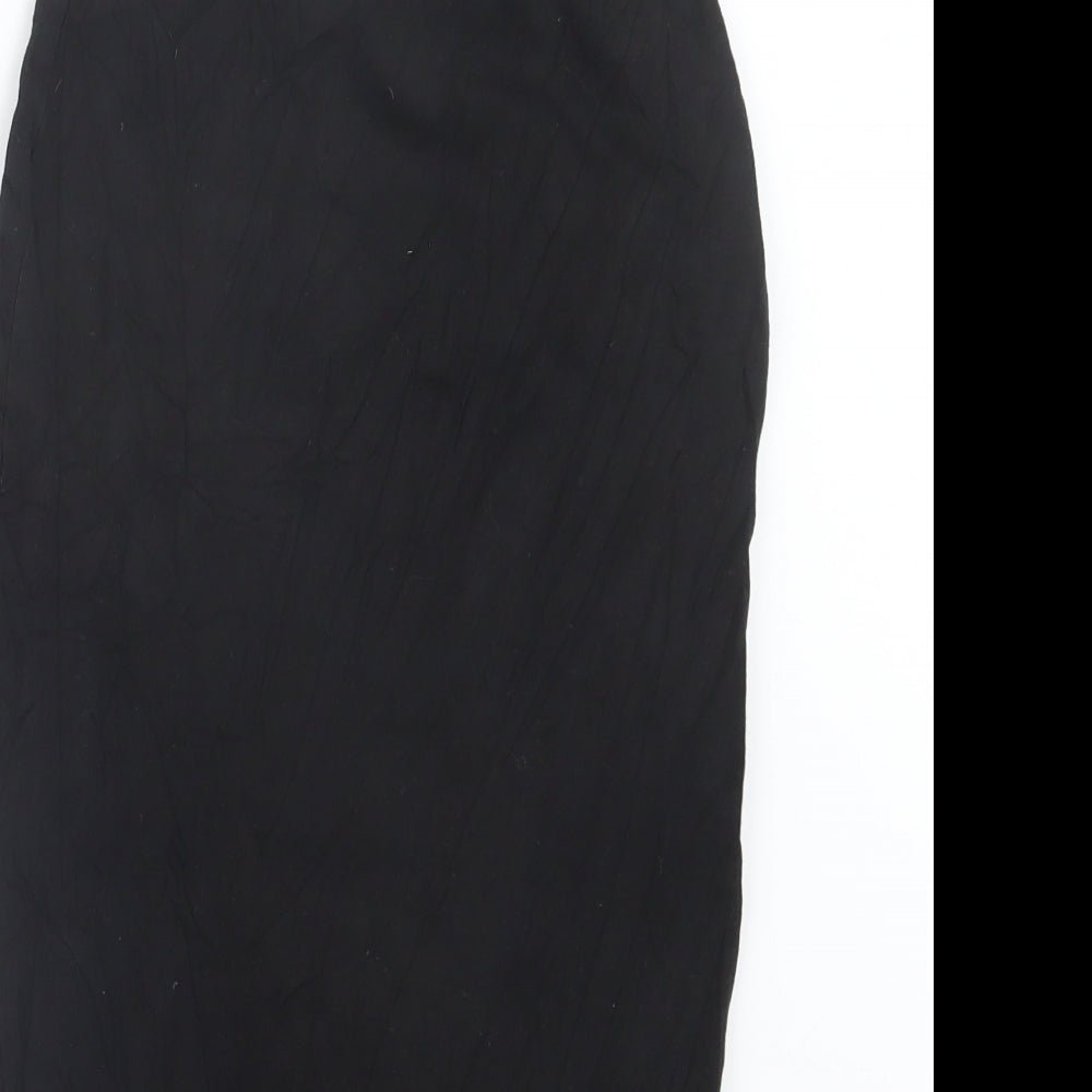 PRETTYLITTLETHING Womens Black   Straight & Pencil Skirt Size 8