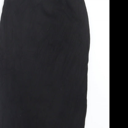 PRETTYLITTLETHING Womens Black   Straight & Pencil Skirt Size 8