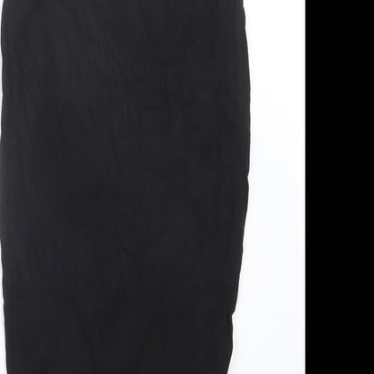 PRETTYLITTLETHING Womens Black   Straight & Pencil Skirt Size 8