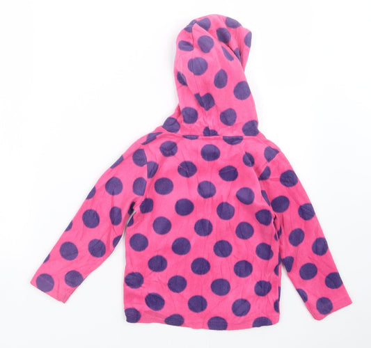 TU Girls Pink Polka Dot  Pullover Hoodie Size 5 Years