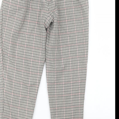 New Look Womens Black Houndstooth  Trousers  Size 10 L23.5 in
