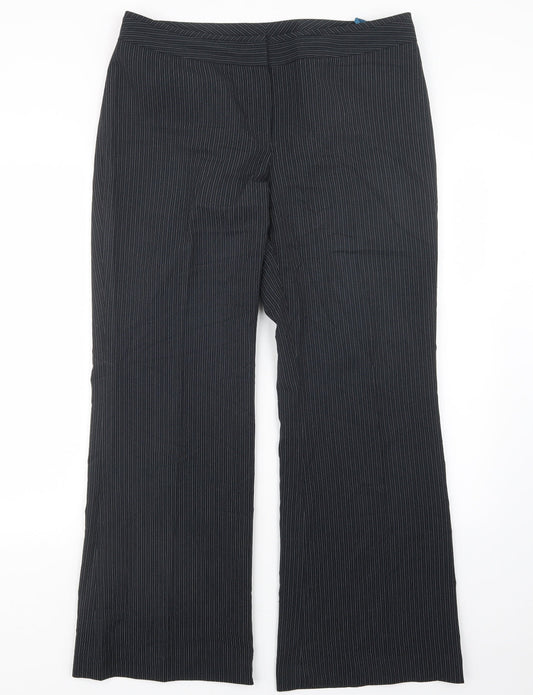 Florence + Fred Womens Grey Striped  Trousers  Size 14 L30 in