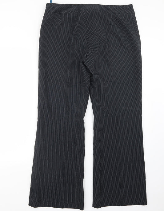 Florence + Fred Womens Grey Striped  Trousers  Size 14 L30 in